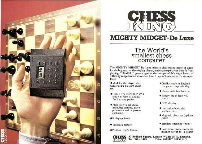 Advertisement Chess King Mighty Midget 80 x 80