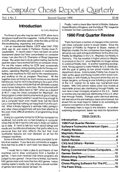 Computer Chess Reports Front Page 1990 2nd Quarter 40 x 40