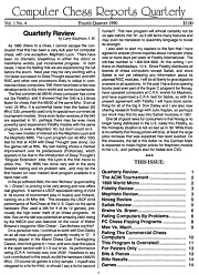 Computer Chess Reports Front Page 1990 4th Quarter 40 x 40