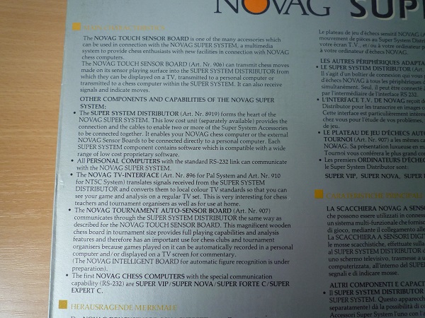 Novag Super VIP and Touch Sensory Board 5 15 x 15
