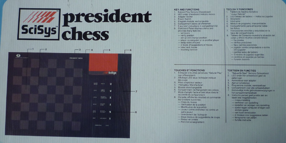 SciSys President Chess 8 35 x 35
